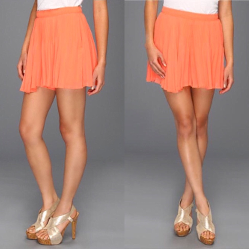 BCBGeneration Flamingo Micro Pleated Shorts